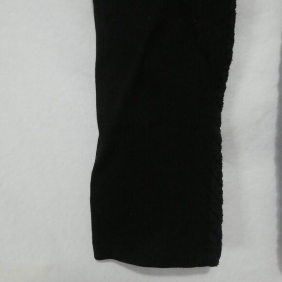 THYME | small | Black Maternity Leggings With Quilted Leg Bottoms - Picture 15 of 16